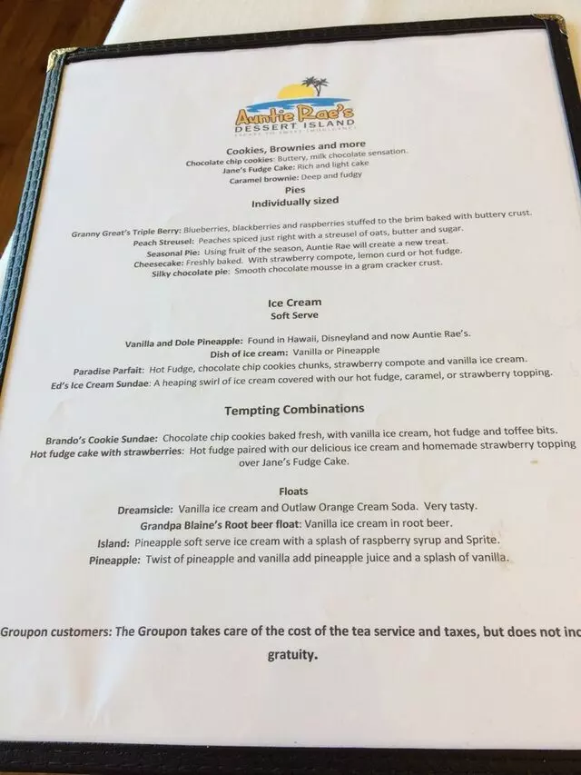 Auntie Rae’s Dessert Island