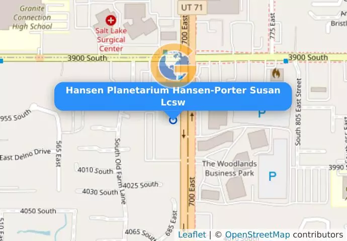 Hansen Planetarium Hansen-Porter Susan Lcsw